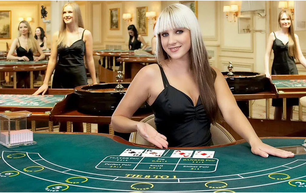 Tampilan ruang meja kasino live di JAGO368